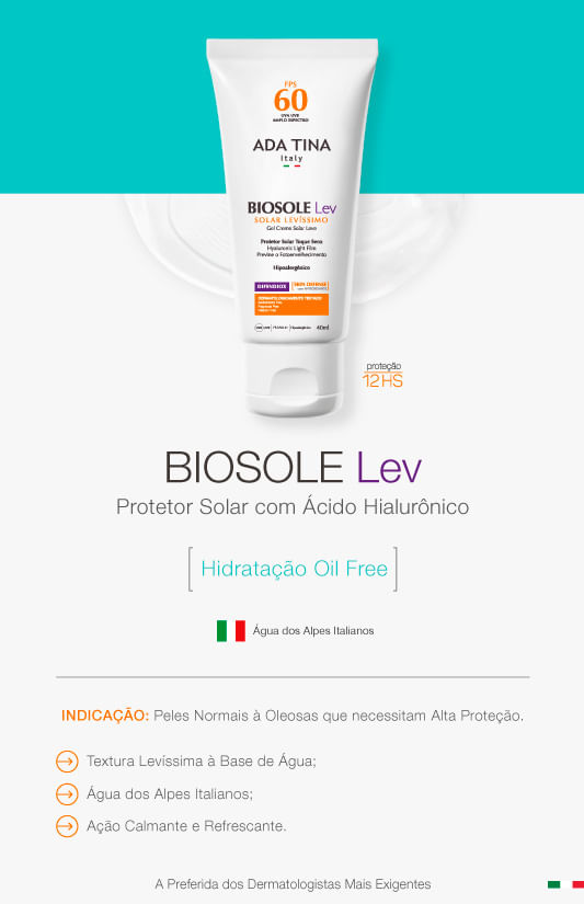Protetor Solar Ada Tina - Biosole Lev FPS 60