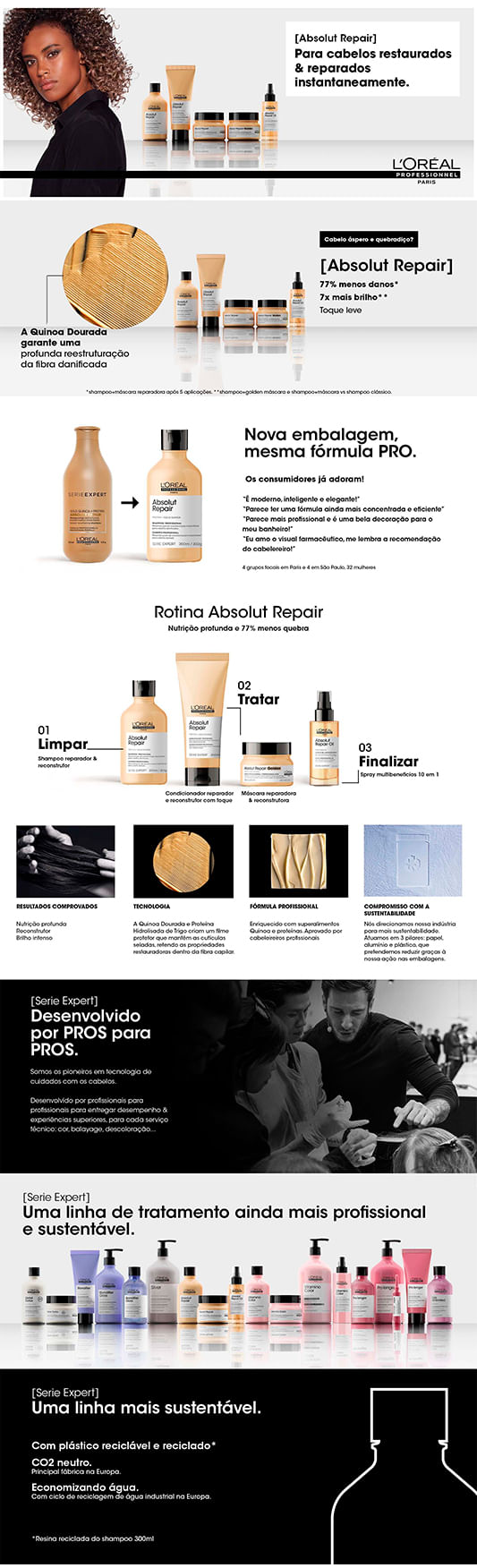 	L'Oréal Professionnel Absolut Repair Gold Quinoa + Protein - Shampoo