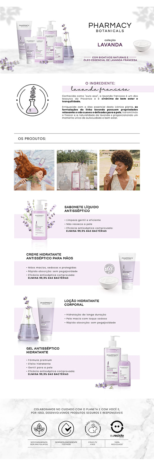 Sabonete Liquido para maos Lavanda Pharmacy Botanicals